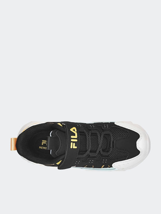 Memory Spinel 3 Kids Sports Shoes with Hoop & Loop Closure Black