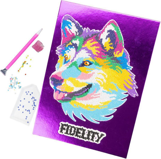 Nice Diamantiny Level Up Pop Mosaik Kreatives Set „Wolf“ Bunte 3D Diamanten 96003 Für 8+ Jahre