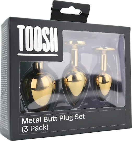 Toosh Πρωκτικές Σφήνες Σετ Small Χρυσές