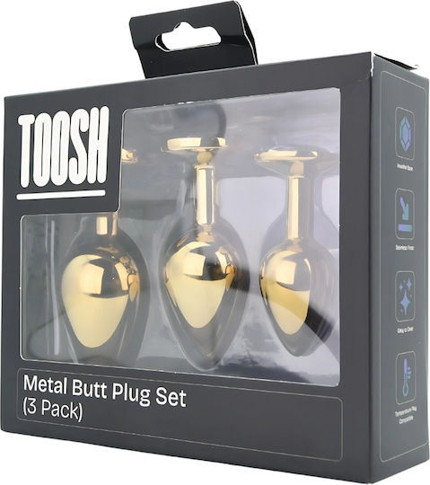 Toosh Πρωκτικές Σφήνες Σετ Small Χρυσές