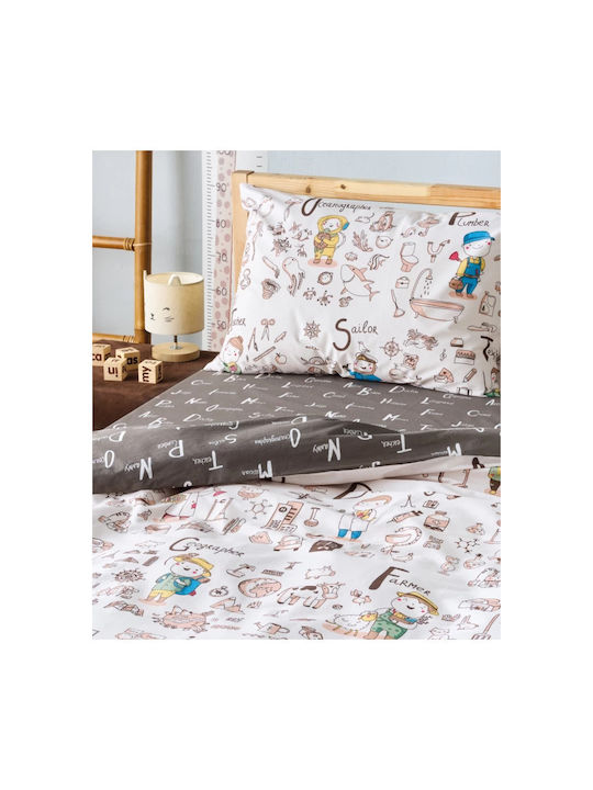 Kentia Kinderbettlaken Set Mit Gummizug Pudre Braun Blau Gelb Rosa 160x270cm