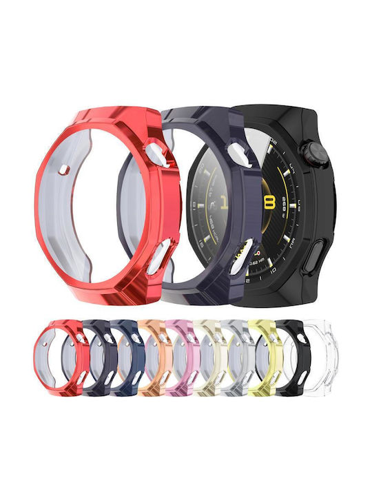 Plastic Case with Glass in Pink color for Huawei Watch GT 6 Pro 46mm