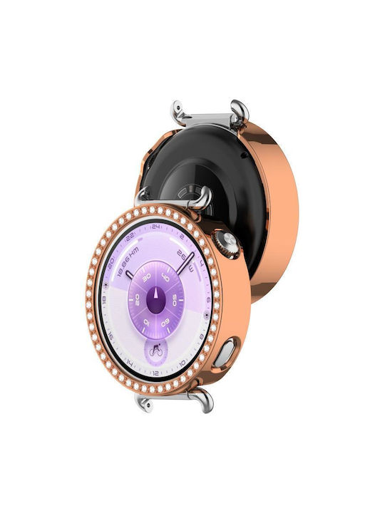 Plastic Case with Glass in Rose Gold color for Huawei Watch GT 6 41mm