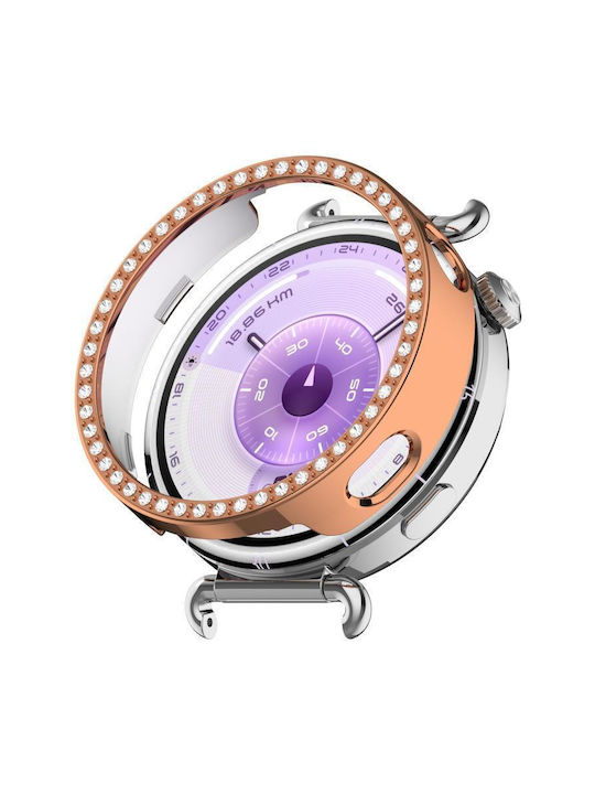 Plastic Case with Glass in Rose Gold color for Huawei Watch GT 6 41mm