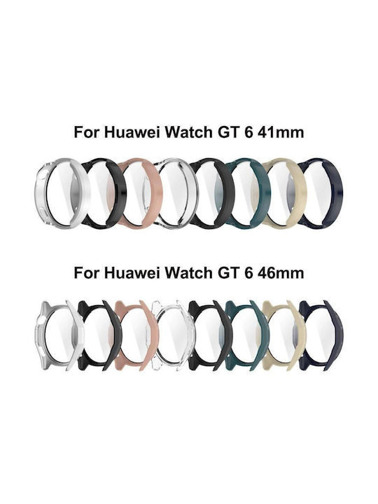 Пластмасов Калъф със Стъкло в Черен цвят за Huawei Watch GT 6 41mm