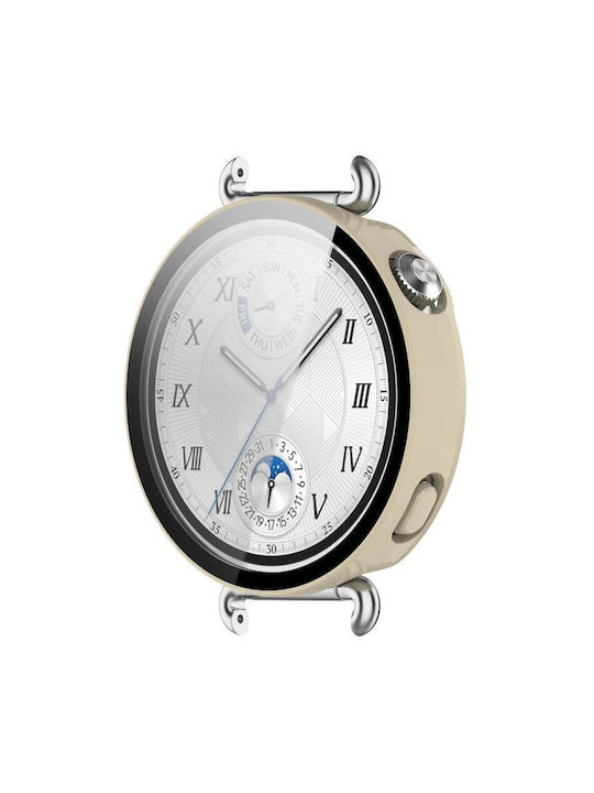 Πλαστική Θήκη με Τζαμάκι σε Λευκό χρώμα για Huawei Watch GT 6 41mm