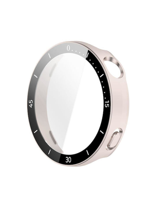 Πλαστική Θήκη με Τζαμάκι σε Μπεζ χρώμα για Huawei Watch GT 6 41mm