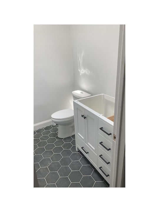 Mâner Mobilier din Metal Matt Black 136mm (Distanța între Centre 22mm) ZY12223QWS80 10buc