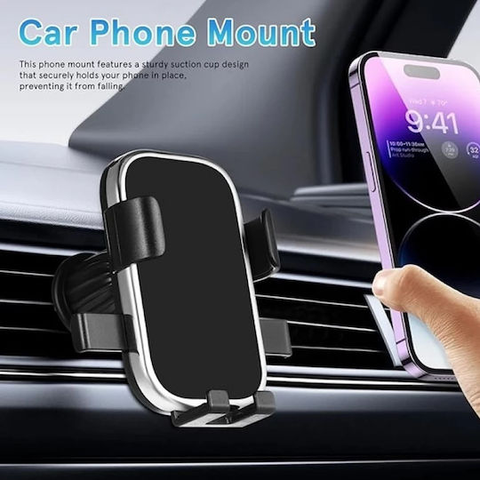 Car Mobile Holder Adjustable Hooks Air Vent Treqa Bc-t22 Black