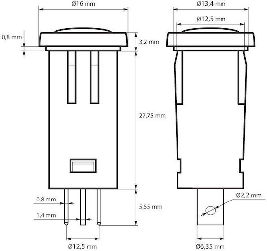 Set 10 Blue 230 V Signal Lights