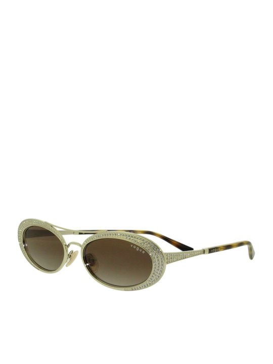 Vogue Women's Sunglasses with Gold Metal Frame and Brown Gradient Lens VO4348SB 848/13