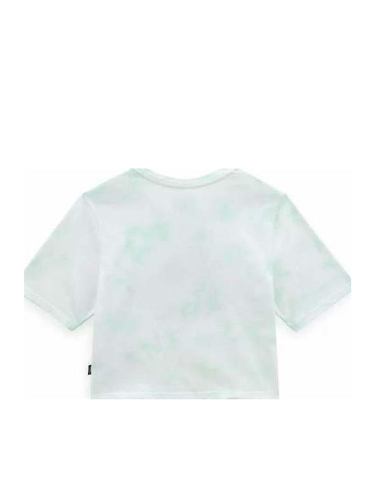 Psychedelic Eye Γυναικείο Καλοκαιρινό Crop Top Βαμβακερό Κοντομάνικο Πράσινο