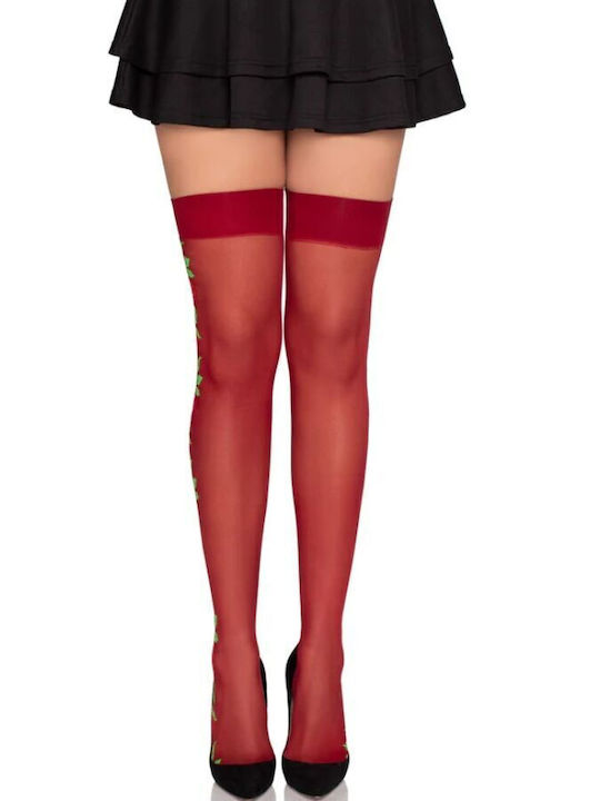 Thigh Highs Sexy Κάλτσες Κόκκινες