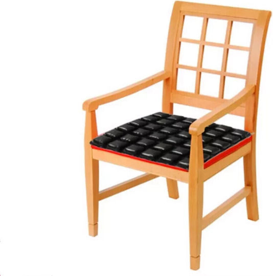 Anti-Decubitus Cushion Self-Inflating Office Chair Back Pillow with Air Cells 42x42x3cm