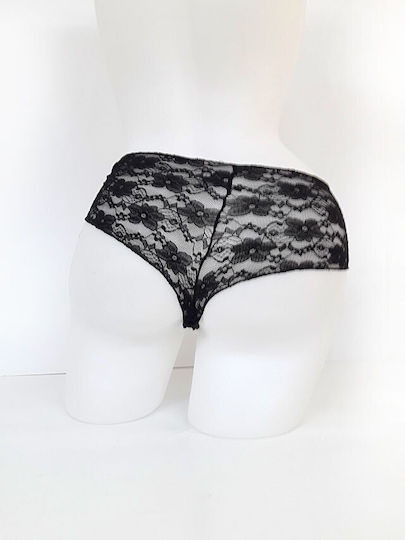 Spitzen-Slip Panty Heiße Shorts Stil Schwarz