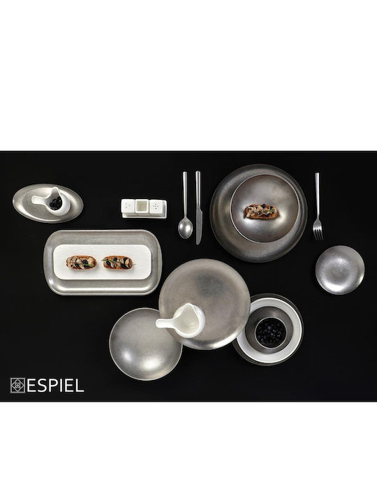 Espiel Snow Teller Suppe Dreieck Inox Silber 30x14.5cm