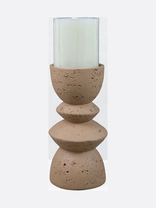 InTheBox EQUINOX Candle Holder Polyresin Light Brown 10x10x20cm