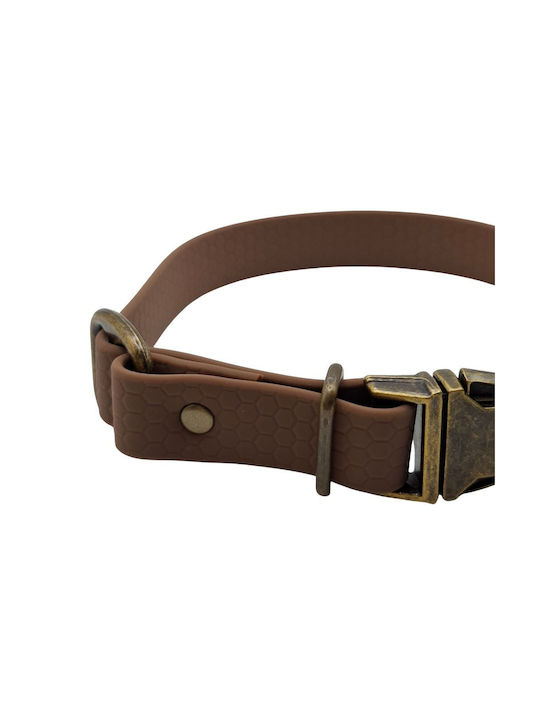 Κολάρο Σκύλου Hexa Brown Urban Ρυθμιζόμενο Περιλαίμιο Bailu M 30 45 Πλάτος 2cm Kafe