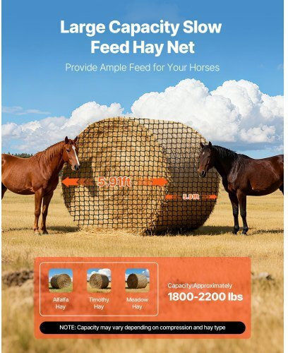 Vevor Nets for Hay 180x180x180cm