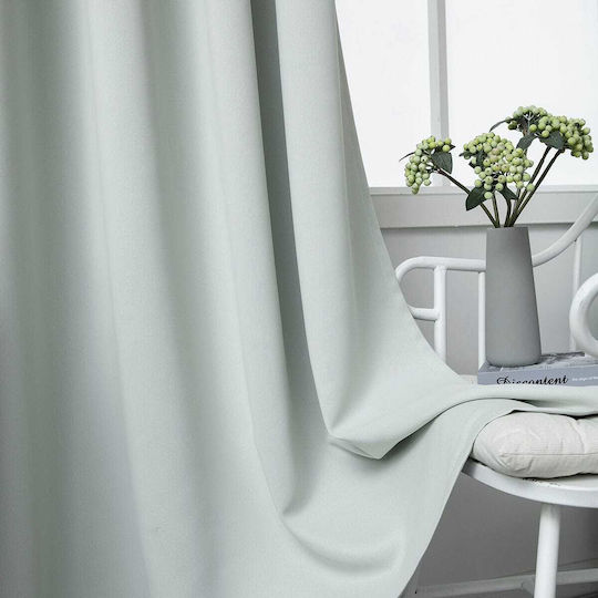 Beauty Home Blackout Curtain with Grommets Gray 140x270cm