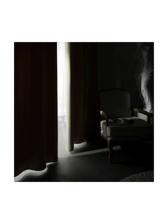 Beauty Home Κουρτίνα Συσκότισης με Τρουκς Μπεζ 140x270εκ.