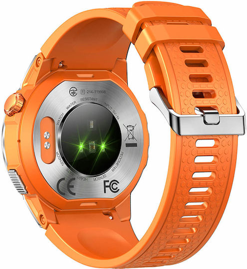 Microwear NX18 Смартчасовник с Пулсомер (Оранжев)