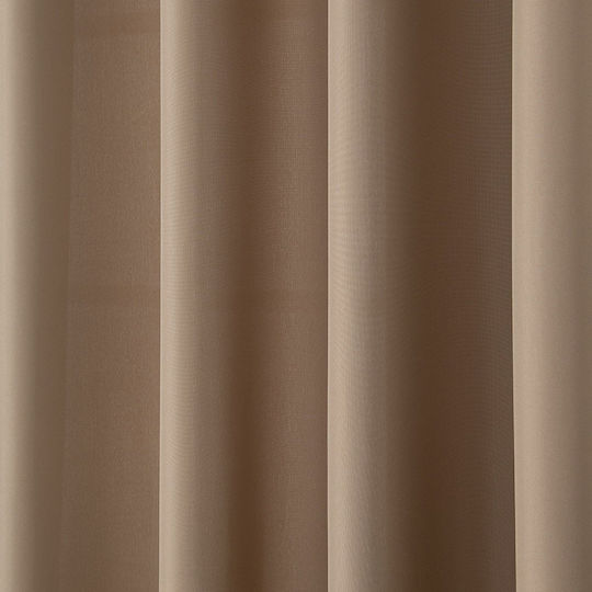 Beauty Home Κουρτίνα με Τρουκς Μπεζ 140x270εκ.