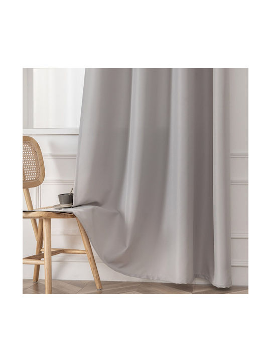 Beauty Home Κουρτίνα με Τρουκς Γκρι 140x270εκ.