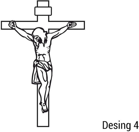 Metal Cross Christ Depiction S35cm-x25cm Design-4