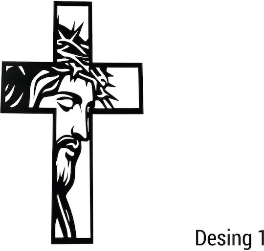 Metal Cross Christ Depiction S35cm-x25cm Design-3