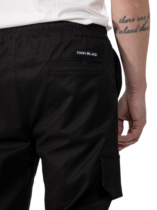 Παντελόνι Cargo Ελαστικό σε Slim Εφαρμογή Black