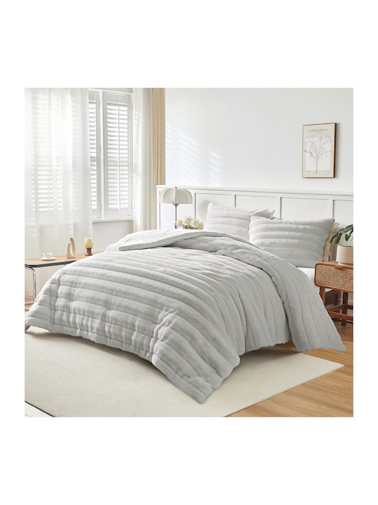 Liolios Home Комбинирано одеяло Кингсайз 260x240бр Volcano Lt Grey