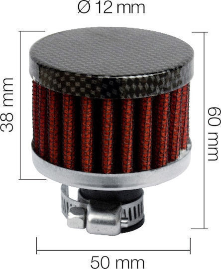 Entlüftungsfilter Rote 12mm
