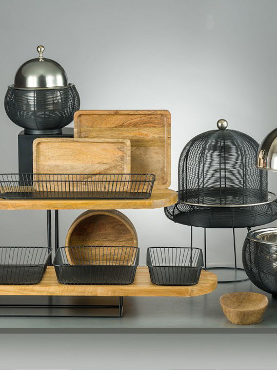 Espiel Set of Decorative Baskets Straw Black 53x16x6.5cm 2pcs