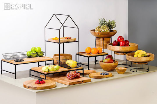 Espiel Set of Decorative Baskets Straw Black 53x16x6.5cm 2pcs