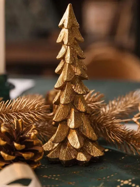 Weihnachtsdekorationen mit Bäumen aus Harz Antik Gold Ø10 x 24,5 cm