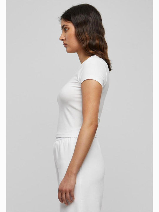 Κοντομάνικο Crop Top Λευκό