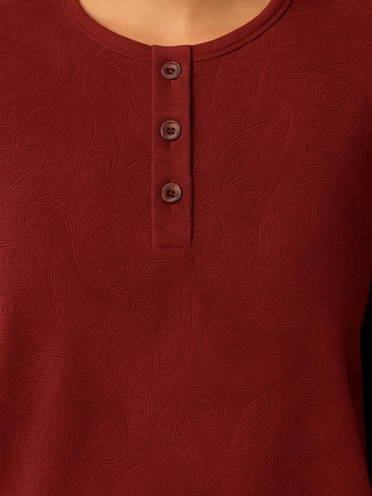 Caress Set Pijamale pentru Femei Bordeaux