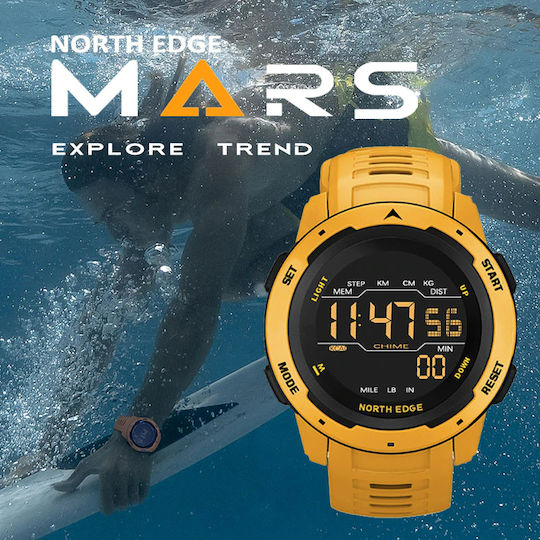 North Edge Mars 50mm Smartwatch (Κίτρινο)