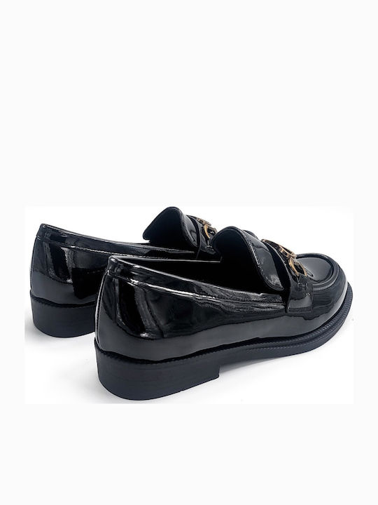 Λουστρίνι Γυναικεία Loafers σε Μαύρο Χρώμα