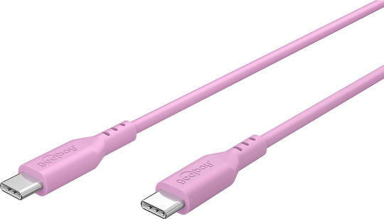 Goobay USB 2.0 Cable USB-C Male - USB-C 60W PD Pink 1.5m