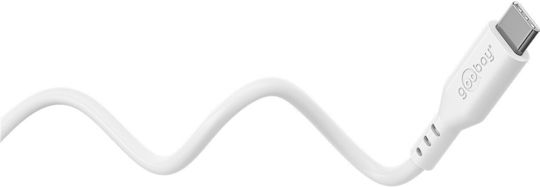 Goobay USB 2.0 Cable USB-C male - USB-C 60W PD Λευκό 1.5m 77743