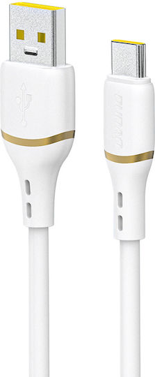 Dudao USB 2.0 Кабел USB-C Мъжки - USB-A / USB-C Захранване (PD) Бял 1м 304004-200624