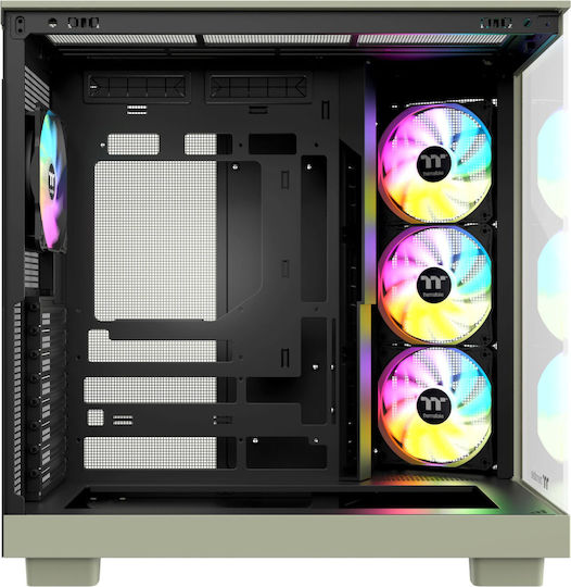 Thermaltake View 380 XL WS ARGB Gaming Middle Tower Carcasă Calculator cu Fereastră Laterală Matcha verde