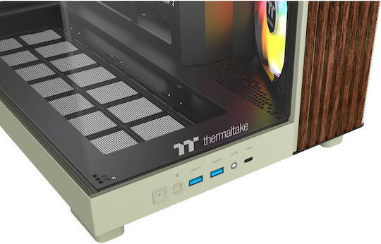 Thermaltake View 380 XL WS ARGB Gaming Middle Tower Carcasă Calculator cu Fereastră Laterală Matcha verde