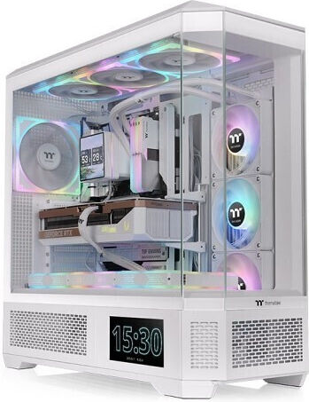 Thermaltake View 600 TG Gaming Voller Turm Computergehäuse mit Seitenfenster Snow White