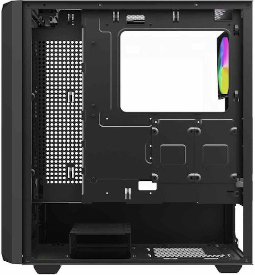 Savio Noctis Glass RGB X1 Gaming Midi Tower Computer Case with Side Window Black