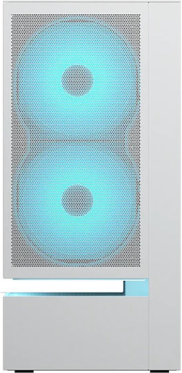 Cougar CFV235 Mesh Gaming Midi Tower Κουτί Υπολογιστή με RGB Φωτισμό Λευκό