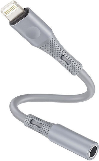 Techsuit Μετατροπέας Lightning male σε 3.5mm female Γκρι 1τμχ