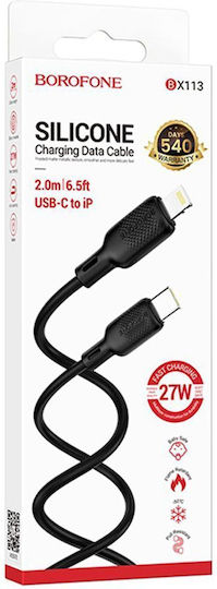 Borofone USB-C zu Lightning Kabel 27W Schwarz 2m